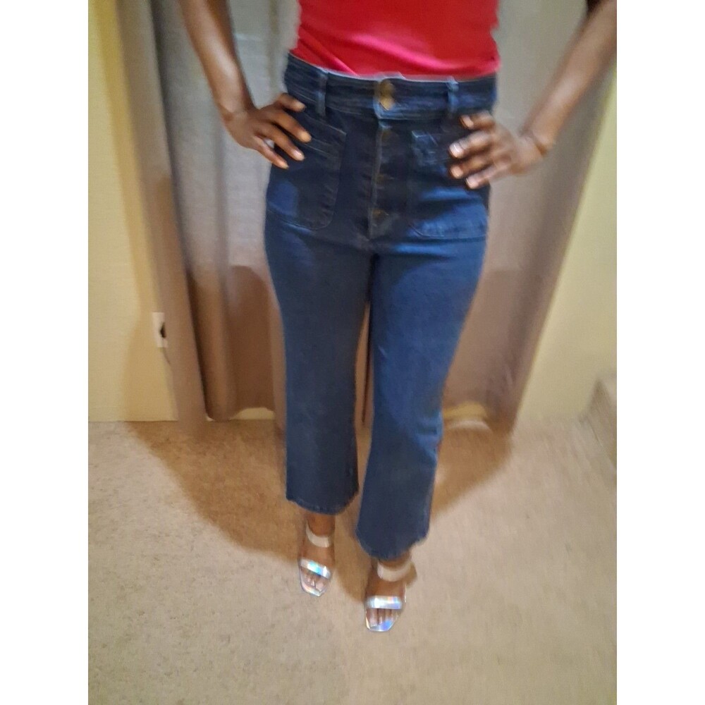 Apiece Apart  New York  Jeans Womens Size 8 Blue Button Fly Straight Leg